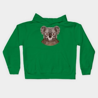 Koala Painting Head Hand drawn Kids Hoodie